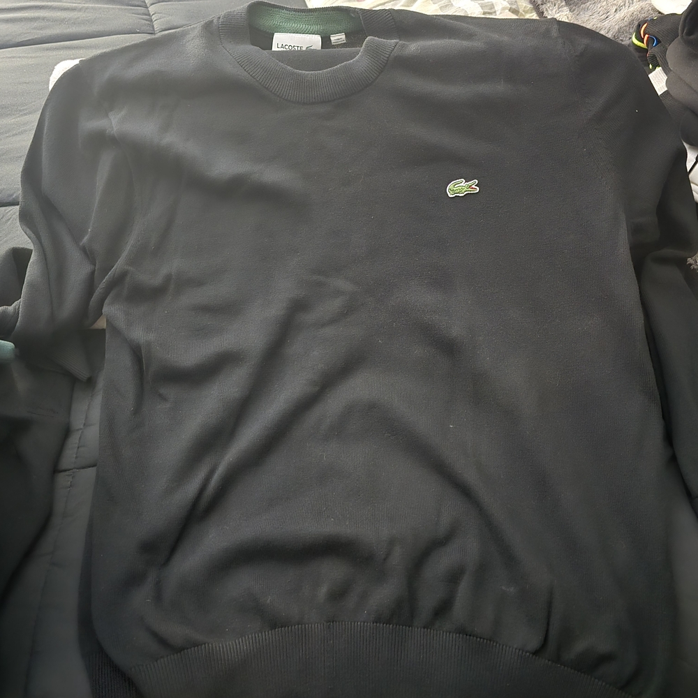 Lacoste Men's Classic Black Crewneck Sweater
